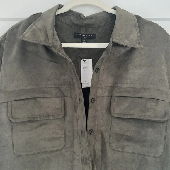 NWT Banana Republic suede green tie dress - Picture 3 of 5